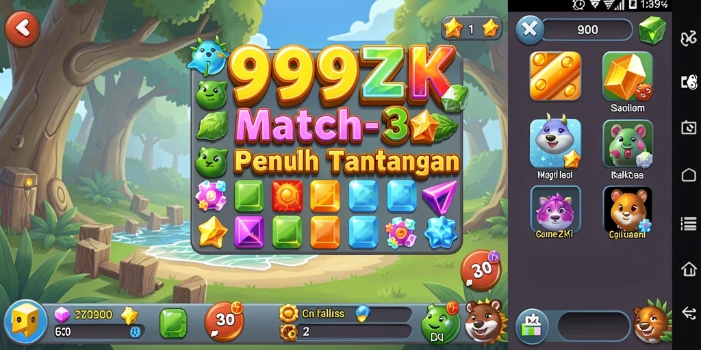 Tampilan gameplay seru dari 999ZK yang menantang.