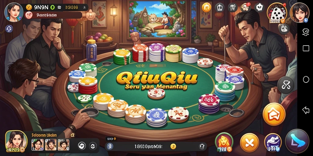 Gameplay seru 9N9N dalam aksi QiuQiu.
