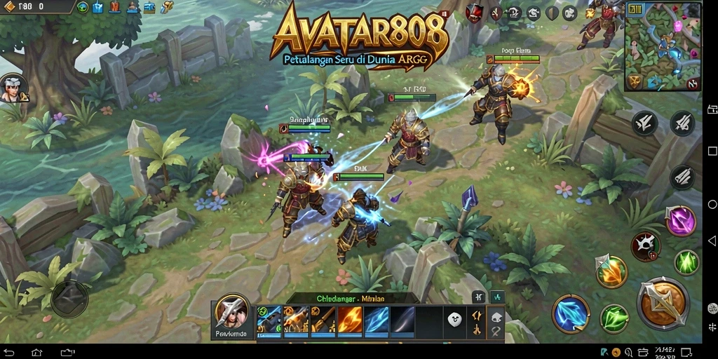 Screenshot gameplay <strong>AVATAR808</strong> yang menunjukkan pertarungan epik di dunia ARPG.