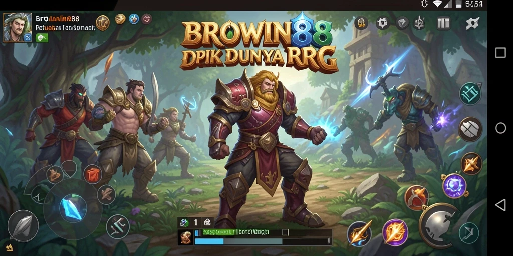 Tangkapan layar BROWIN88 menampilkan aksi petualangan RPG yang mendebarkan.