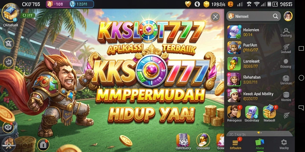 Tampilan antarmuka pengguna KKSLOT777 yang intuitif dan modern.