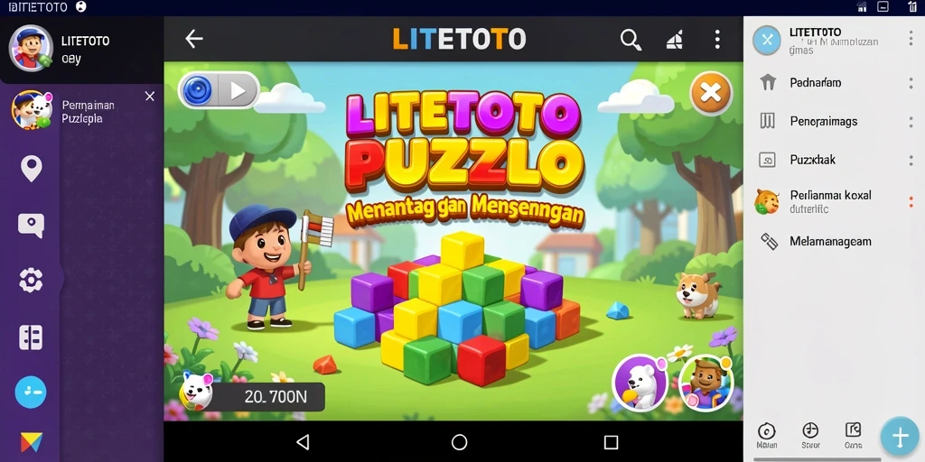 Tampilan screenshot gameplay LITETOTO menunjukkan tantangan seru dari permainan puzzle.
