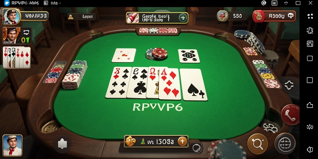 Tampilan gameplay RPVIP6 yang seru dan interaktif dalam permainan Gaple.