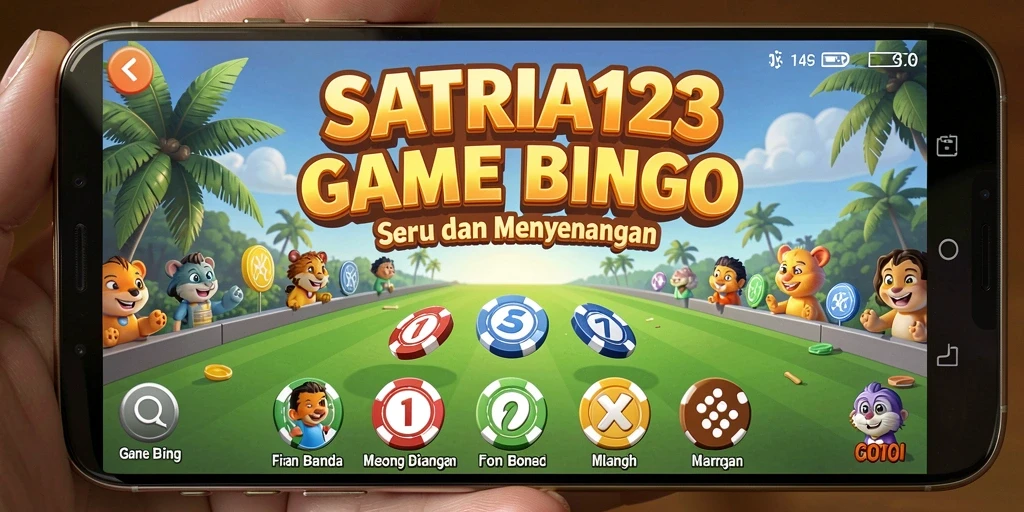 Tampilan gameplay Bingo yang seru dan penuh warna di SATRIA123.