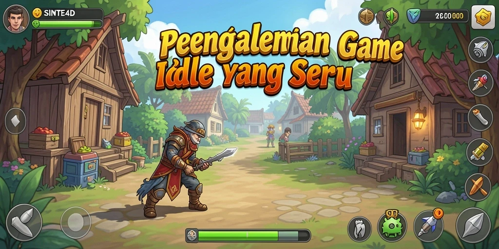 Screenshot gameplay menampilkan kemajuan santai dalam SINTE4D.