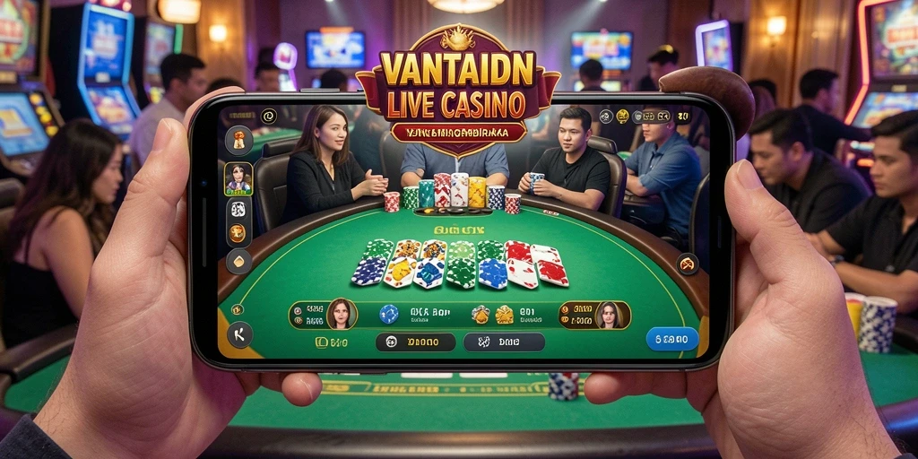 Tampilan gameplay langsung dari VANTAIDN dengan dealer profesional.